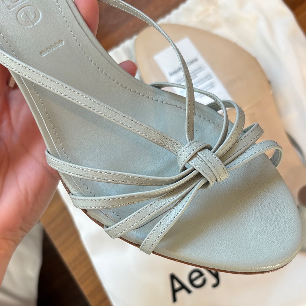 Aeyde Light neutral misty “napa” color  Abby heels - Picture 5 of 5